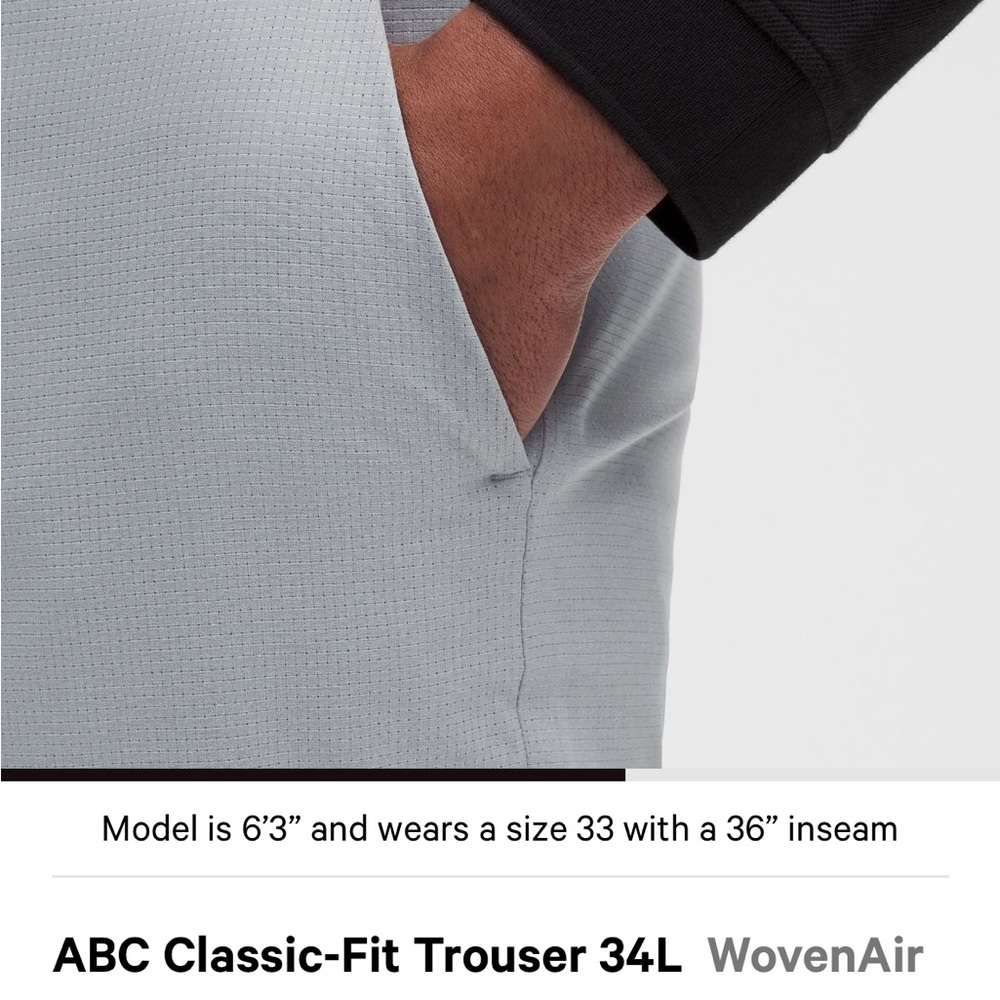 Lululemon Men’s ABC Classic Fit WovenAir Trousers